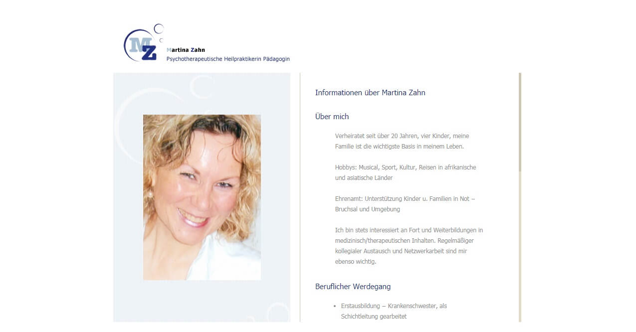 Image of Heilpraktikerin in Östringen: psychotherapeutische Heilpraktikerin und Pädagogin Martina Zahn