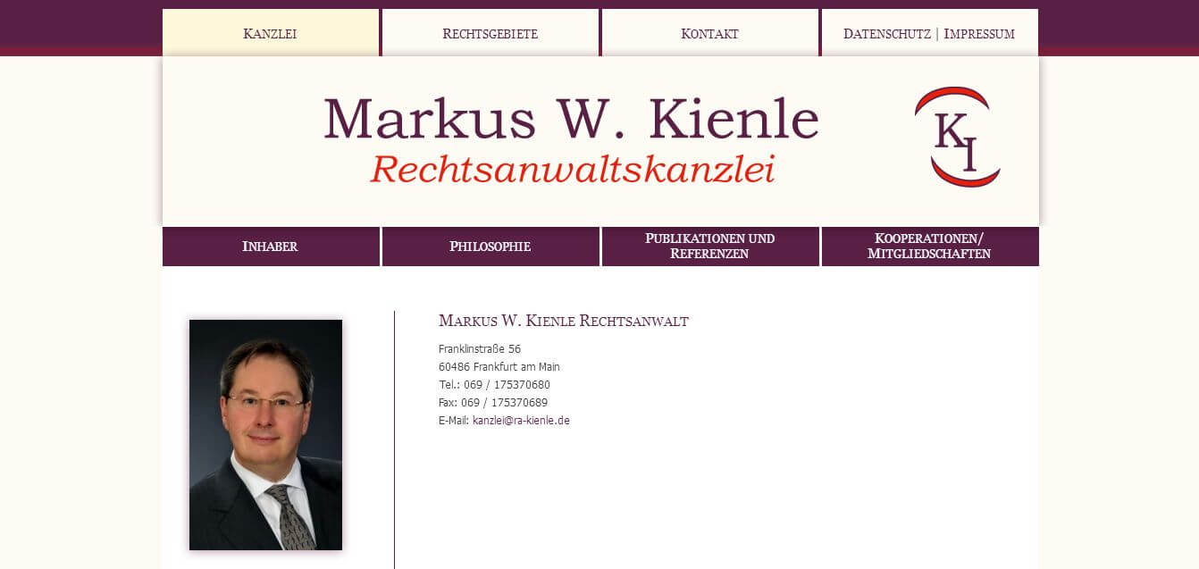 Image of Markus W. Kienle Rechtsanwaltskanzlei in Frankfurt am Main